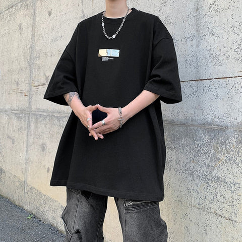 Spicy Boy Short Sleeve Metal Clip Design High Street T-shirt Japanese Style Y2k Tops Harajuku Loose Casual Tees