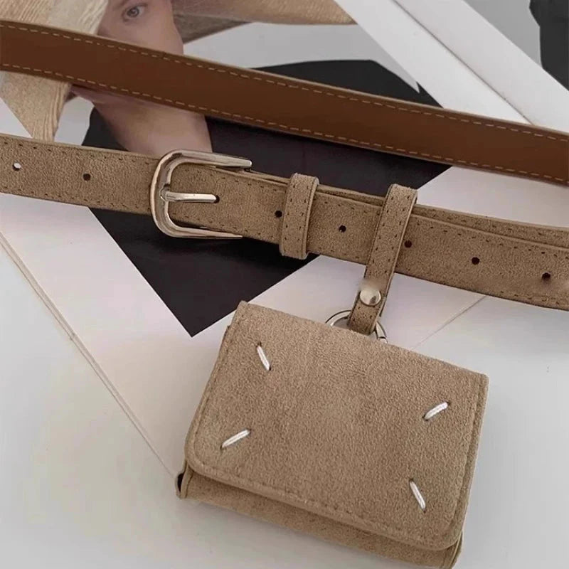 Y2k Aesthetic Frosted Simple Waist Packs Korean All Match Solid Bags Streetwear Vintage Trendy Ins Femlae Handbags