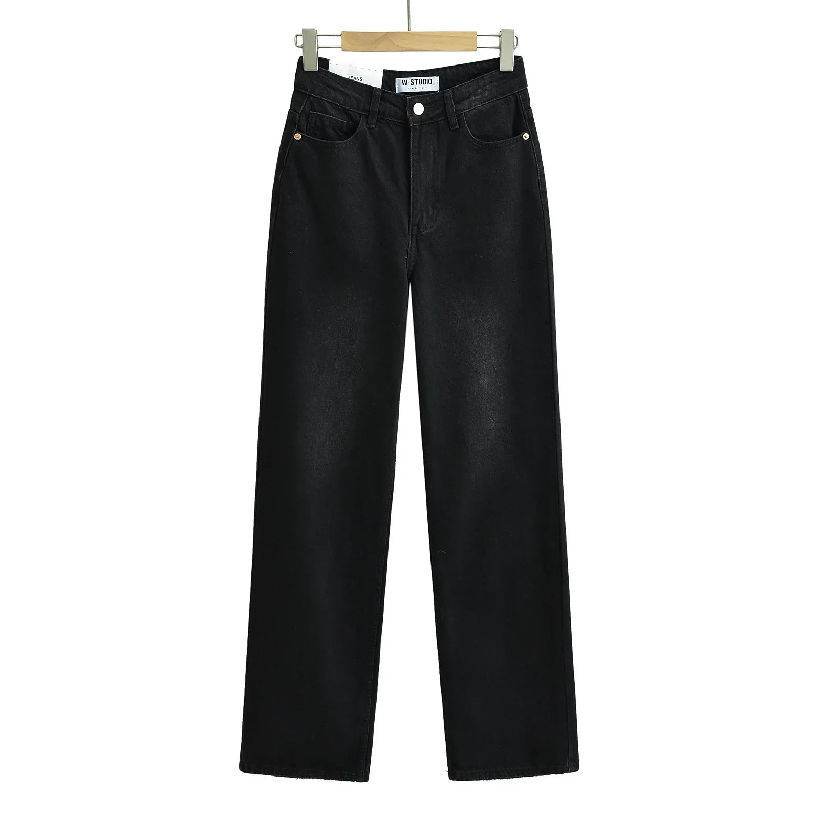 Japanese 2000s style y2k jeans for denim pants vintage clothes baggy jeans blue loose wide leg high waist jeans black