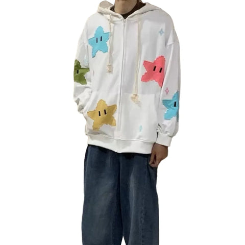 s Oversized Zip Up Hoodies Sweatshirts Y2K Clothes Cute Teen Girl Fall Casual Drawstring Jackets with Pockets