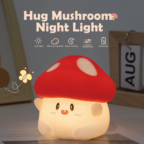 Led Silicone Mushroom Night Light Lamp