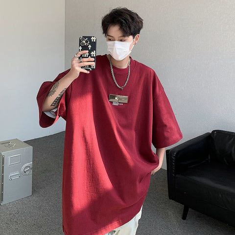 Spicy Boy Short Sleeve Metal Clip Design High Street T-shirt Japanese Style Y2k Tops Harajuku Loose Casual Tees