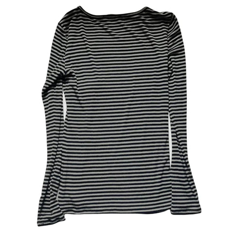 Harajuku Striped Long Sleeve T-Shirts Crew Neck Slim Blouse Y2K Grunge Goth Tops Tee Dark Academia Clothing Streetwear