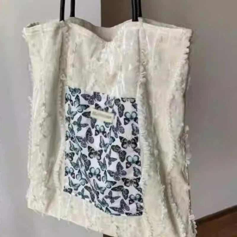 Patchwork Butterfly Luxury Design Shoulder Bags Y2k Aesthetic Chic Handbags All Match Vintage Casual Underarm Bag
