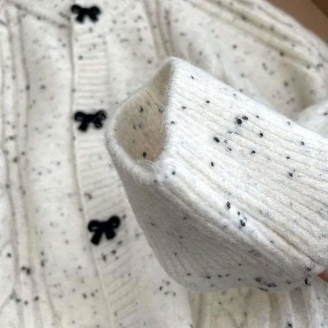 Wear the popular style bow knitted cardigan for and winter Korean sweater jacket ins clothing y2k tops emo