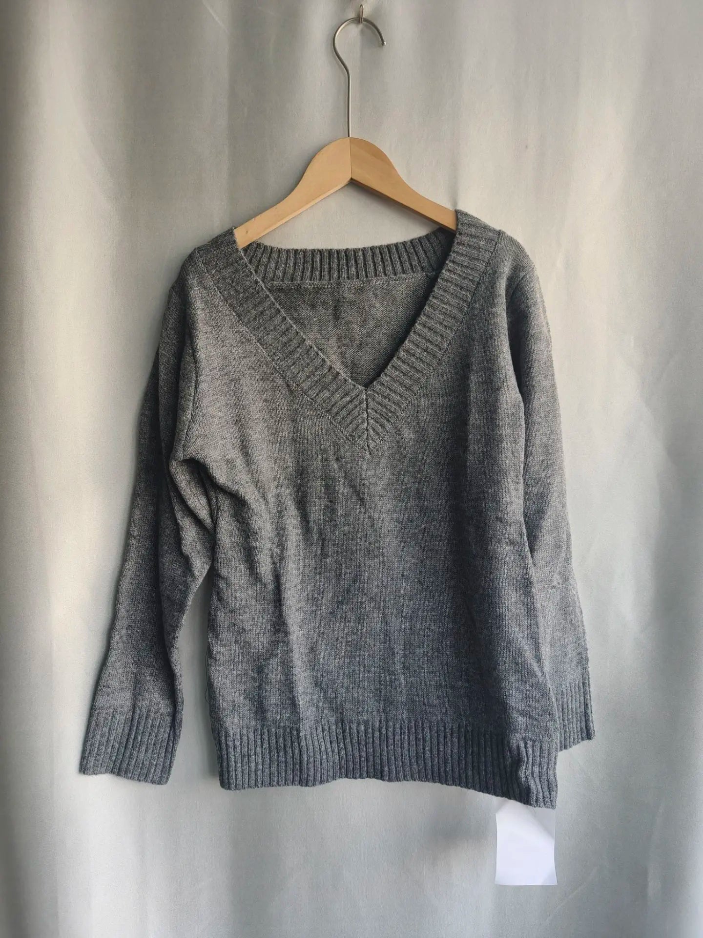 Vintage V-neck Knitted Tops Early Sweaters Mujer Y2k Grunge Slim Fit Long Sleeve Pullovers