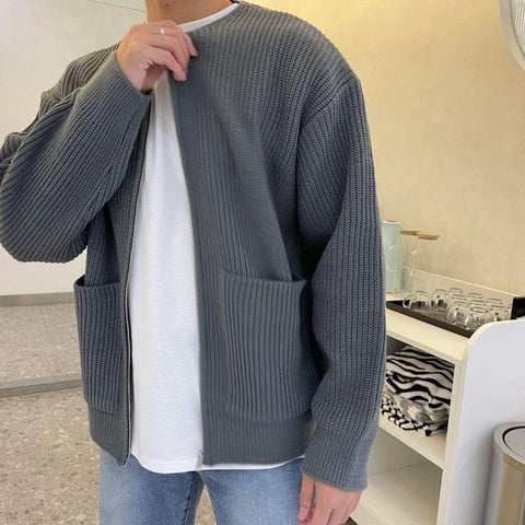Knit Sweaters For Cardigan Warm Clothing Luxury Y2k Vintage Sweater Winter Cotton Warm Man Clothes