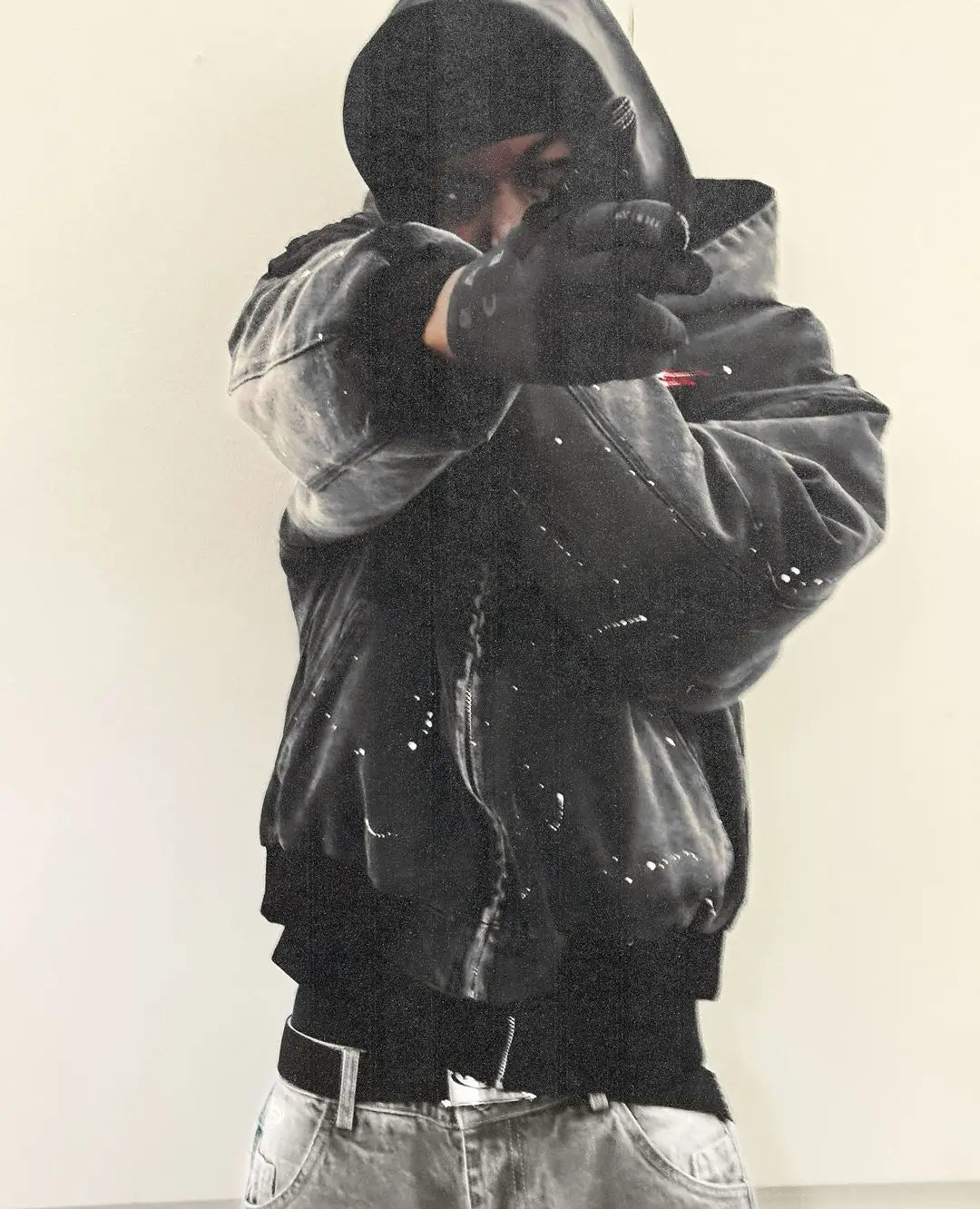 Vintage Washed Jacket Y2K Zipper Hoodie Rock Hip Hop Retro Embroidery Oversized Hoodie Sweatshirt Zipper Jackets