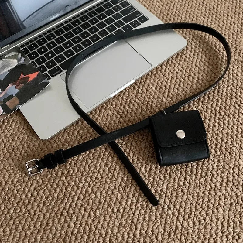Japanese Casual All Match Handbags Y2k Aesthetic Streetwear Waist Packs Punk Vintage Simple Solid Bum Bags Trendy