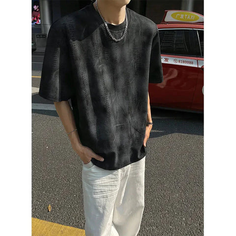 Loose Fit Tie Dye Short Sleeve Round Neck T-Shirt Casual Streetwear Soft Breathable Oversized Tee Comfy Y2K