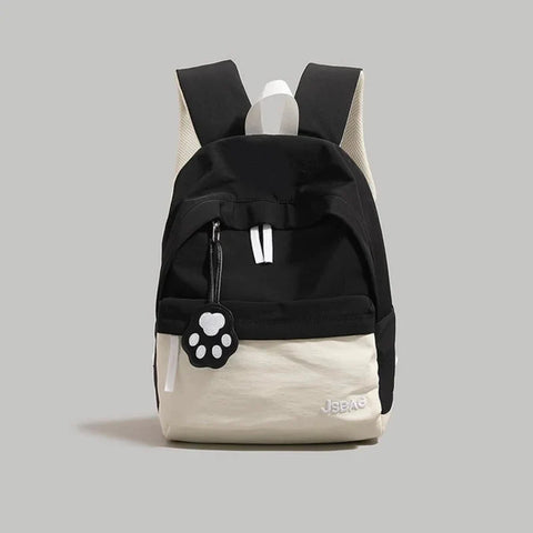 Contrast Color Patchwork Simple College Students Backpack Sweet Y2k Aesthetic Casual Schoolbags All Match Chic Schoolbags