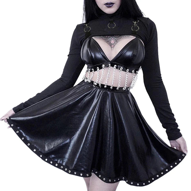 y2k Crop Top Gothic Clothing See Through High Neck Long Sleeve Mesh T Shirt Fairy Grunge Clothes 2000s Streetwear