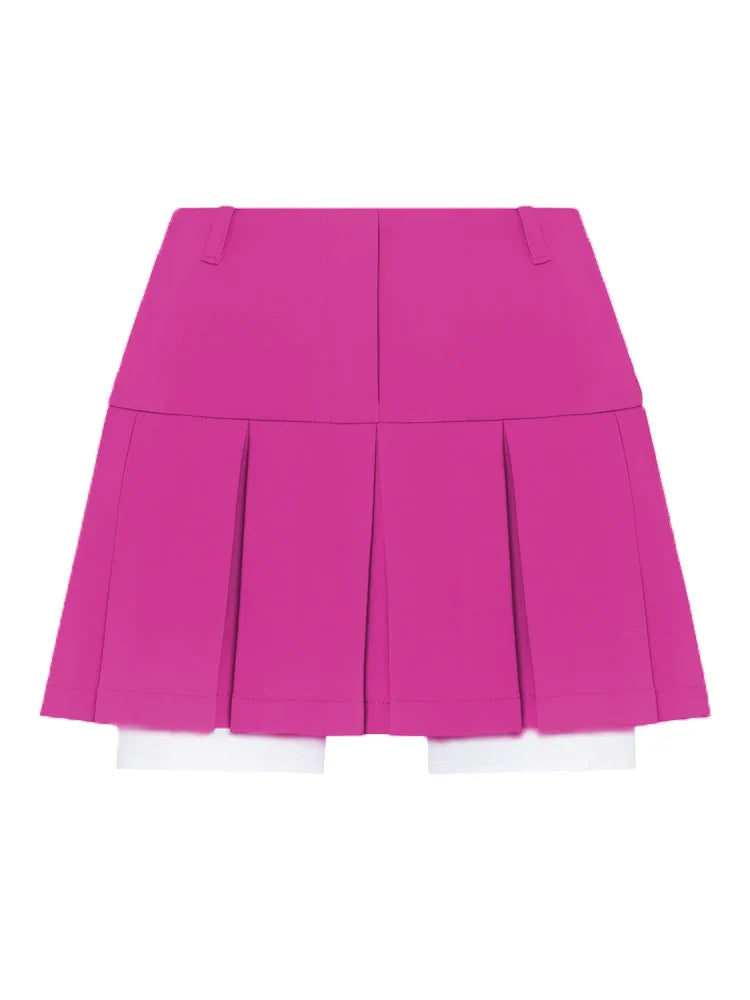 Mini Skirt For Cute High Waist Y2K Skirts Set Casual Streetwear WoBottom Black Pleated Skirts