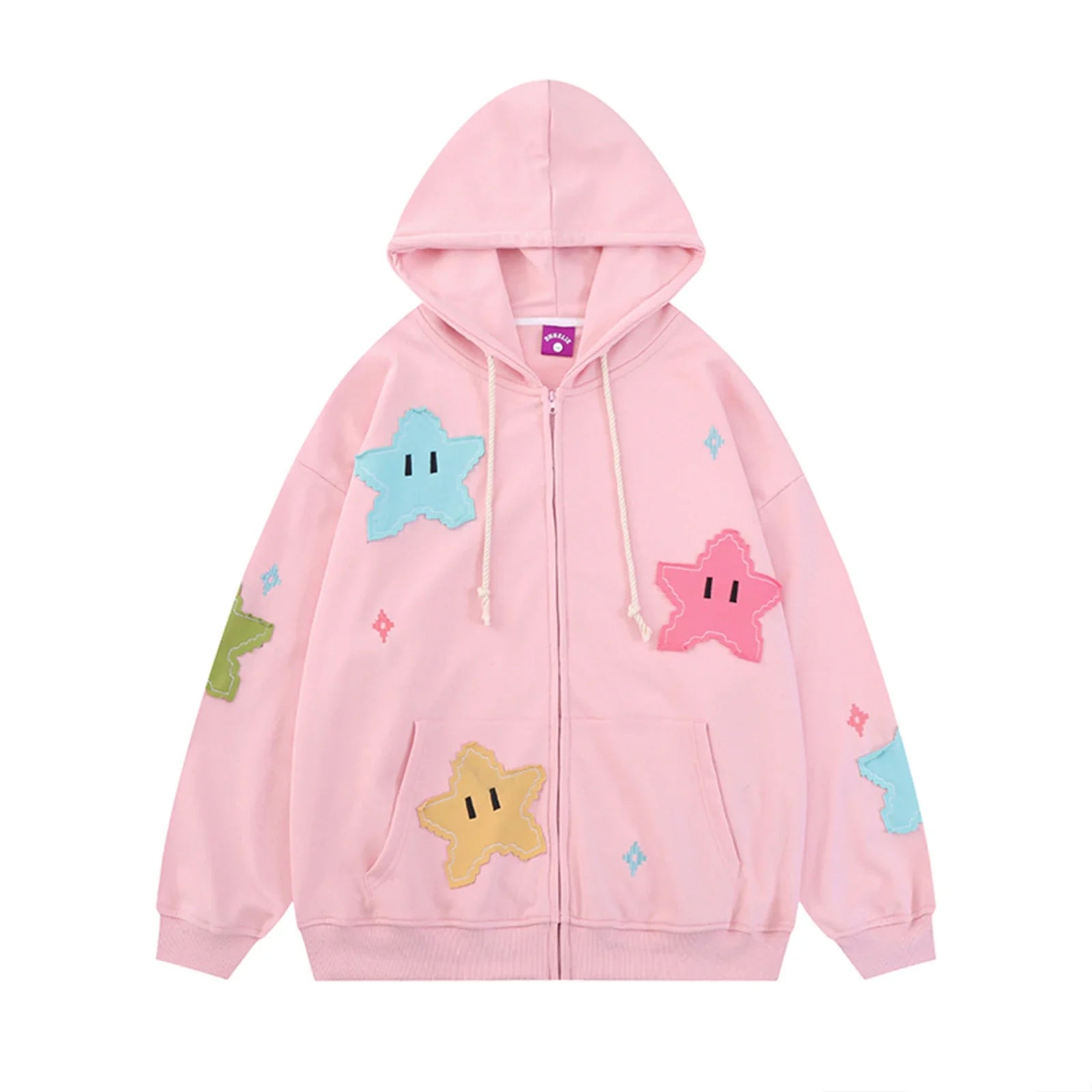 s Oversized Zip Up Hoodies Sweatshirts Y2K Clothes Cute Teen Girl Fall Casual Drawstring Jackets with Pockets