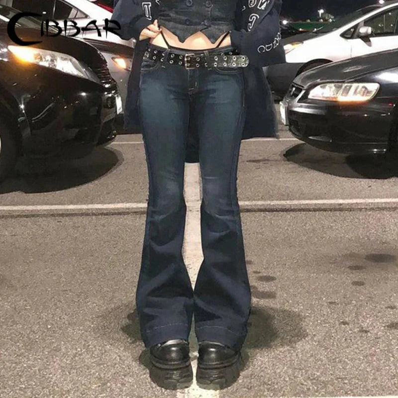 y2k Flare Jeans Casual Low Rise Cute Trousers Aesthetic Streetwear Vintage Cargo Pants Korean Distressed Mom Jeans