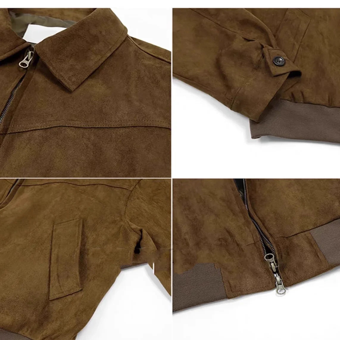 Short Bomber Jackets Retro Y2k Lapel Zipper Pocket Windbreaker Coats Luxury High Quality Overcoat Streetwear