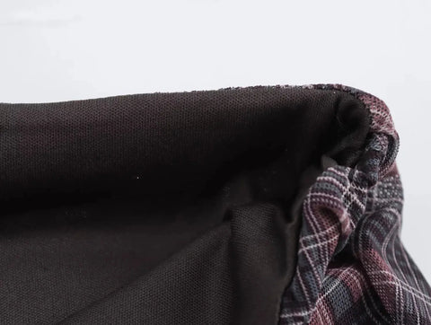 High Waist Retro Chic Plaid Long Skirt Elegant Zipper Skirt Streetwear Y2K A-line Skirt