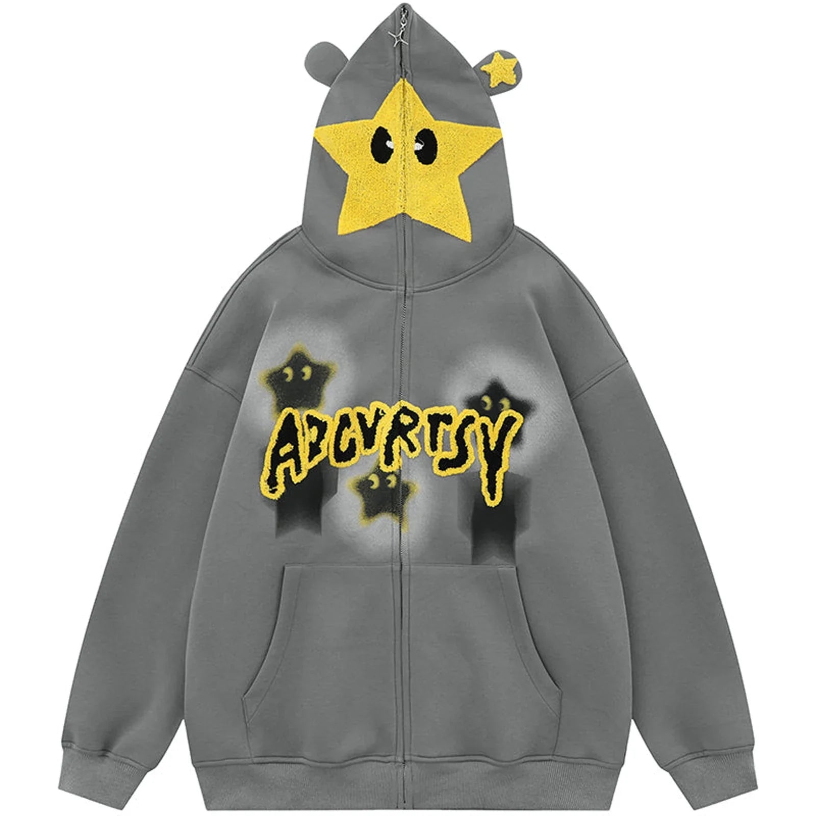 s Oversized Zip Up Hoodies Sweatshirts Y2K Clothes Cute Teen Girl Fall Casual Drawstring Jackets with Pockets