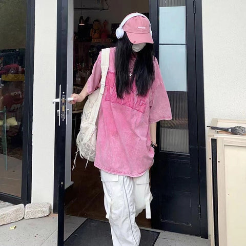 High Street Long TShirts Y2K Clothes For Woman T Shirt Korean Streetwear Clothes Harajuku Oversize T-Shirts Femme