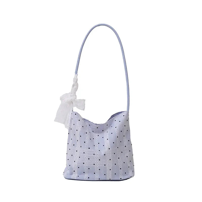 Luxury Design All Match Dot Shoulder Bags Sweet Y2k Aesthetic Casual Handbags Chic Streetwear Simple Underarm Bag