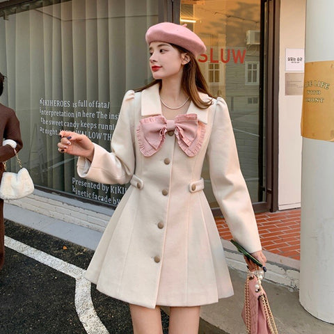 Sweet Bow Dress Coat