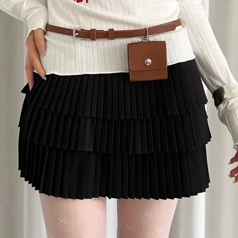Japanese Casual All Match Handbags Y2k Aesthetic Streetwear Waist Packs Punk Vintage Simple Solid Bum Bags Trendy