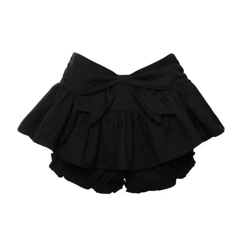 Voguable Korean 2 Piece Set Skirt Slim Y2k Crop Tops Casual Vintage Black Mini Skirt Kawaii Sweet Suit Woman Chic