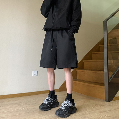 American Y2k Shorts Loose Large M-5XL Solid Casual Short Pants All-match Hip Hop Streetwear