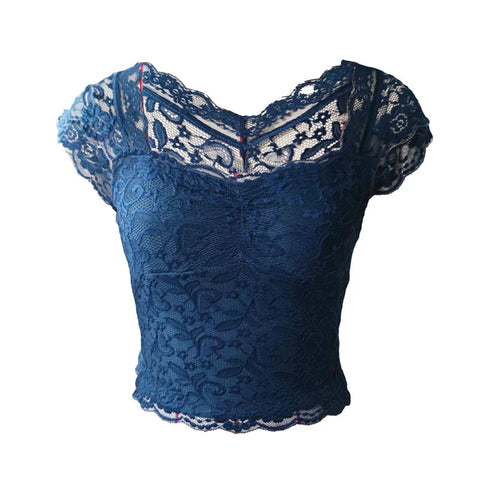 Lace Crop Top y2k Aesthetic Clothes Sweet Style V Neck Sleeveless T Shirt Tanks Kawaii E Girl Clothes Streetwear