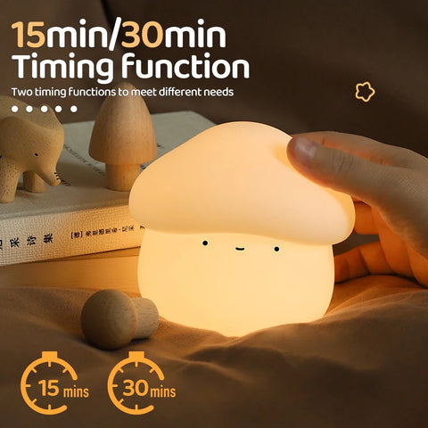Led Silicone Mushroom Night Light Lamp
