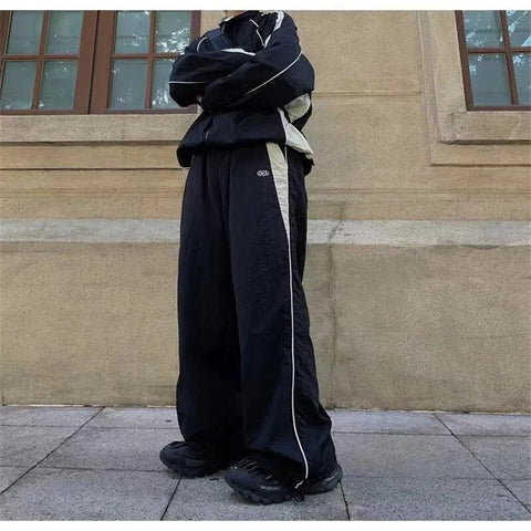 Y2K Streetwear Chic Cargo Korean Harajuku Casual Parachute Tech Pants for Sweatpants Wide Leg Joggers Trousers Clothes