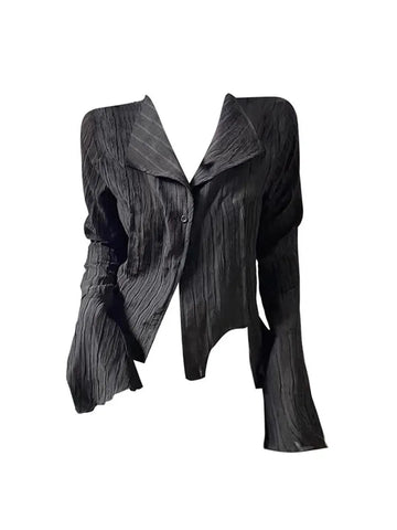 Japanese Gothic Vintage Fare Long Sleeve Striped Shirts Design Baddie Style Blouses 2000s Aesthetic Y2k New