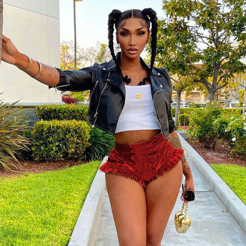Voguable  Clubwear Wide Leg Loose Casual Vintage Shorts Streetwear Woman Y2k High Waist Flared Shorts Mujer