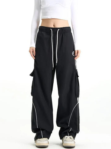 Voguable American Retro Y2K Cargo Pants Harajuku Oversize Hip Hop Straight Trousers Bf Streetwear Casual Vintage Pant