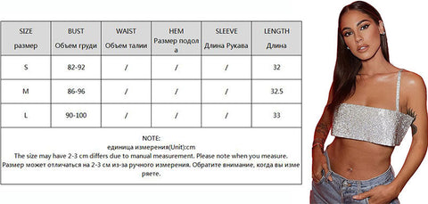 Glitter Club Crop Top Off Shoulder Tank Cami Clothing Super Short Party Night Shiny Bling Sleeveless Tube Tops Y2K