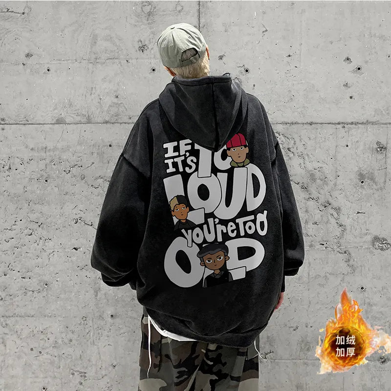 Y2k Oversized Pink Letter Anime Hoodie Print Sweater High Street Grunge Sweatshirts Harajuku Goth Streetwear Clothing