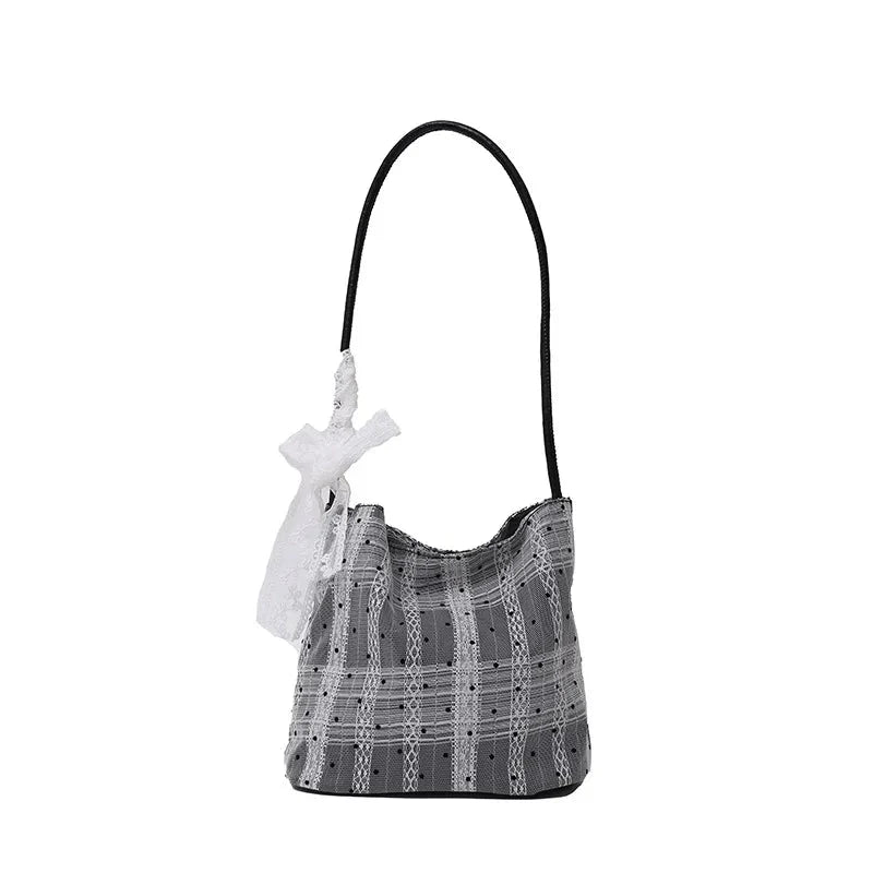 Luxury Design All Match Dot Shoulder Bags Sweet Y2k Aesthetic Casual Handbags Chic Streetwear Simple Underarm Bag