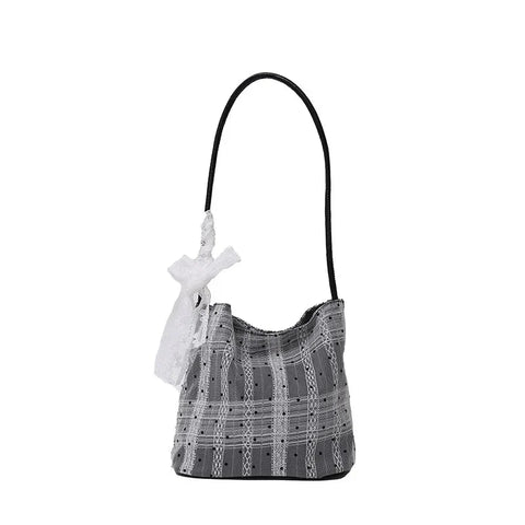 Luxury Design All Match Dot Shoulder Bags Sweet Y2k Aesthetic Casual Handbags Chic Streetwear Simple Underarm Bag
