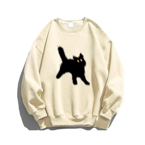 American Retro Oversize Round Neck Hoodie Y2k Harajuku Leisure And Gray Velvet Lazy Win