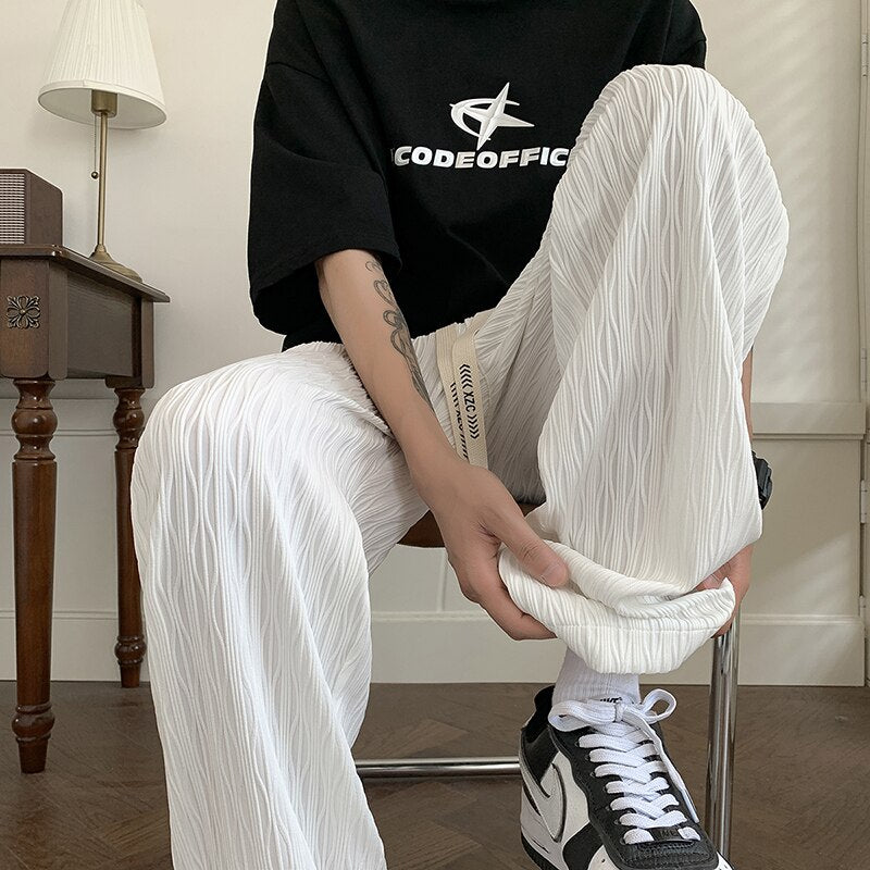 Casual Pants Loose Large Size High Elastic Floor Dragging Pants Street Y2k Trousers M-5x