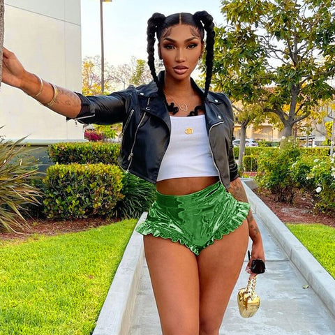 Voguable  Clubwear Wide Leg Loose Casual Vintage Shorts Streetwear Woman Y2k High Waist Flared Shorts Mujer