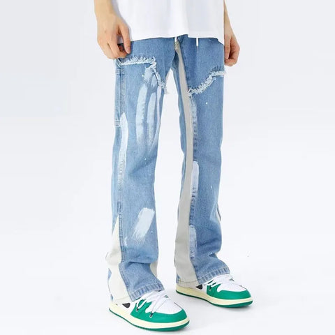 Kanye Y2K Streetwear Baggy Flare Jeans Cargo Pants Clothing Drawstring Sweatpants Denim Trousers Pantalon
