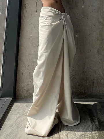 Voguable Irregular Design Low Waist Baggy Wide Leg Trousers Y2K Streetwear Loose Pants Casual pantalones
