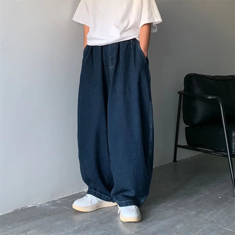 Straight Jeans Blue Loose Denim Trousers Neutral Y2K Jean Streetwear Casual Wide Jeans Mans Pants Baggy jeans