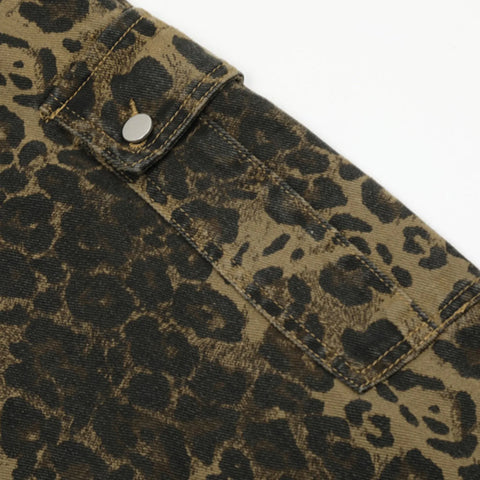 Leopard Jumpsuits Y2k Clothes Streetwear Wide Leg Baggy Jumpsuits Multi-Pocket Loose Cargo Overalls Rompers