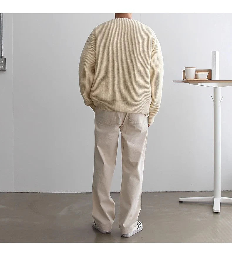 Knit Sweaters For Cardigan Warm Clothing Luxury Y2k Vintage Sweater Winter Cotton Warm Man Clothes