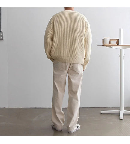 Knit Sweaters For Cardigan Warm Clothing Luxury Y2k Vintage Sweater Winter Cotton Warm Man Clothes