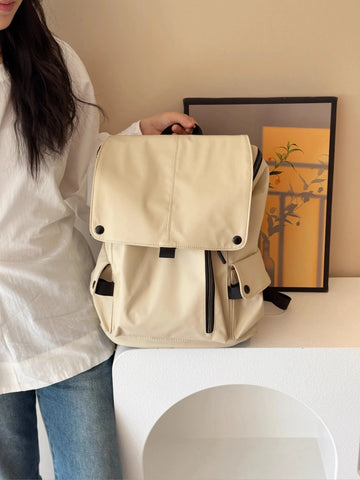 Korean Y2k Aesthetic Simple Backpack Casual All Match Schoolbags Vintage Preppy Trendy Chic Backpacks for Students