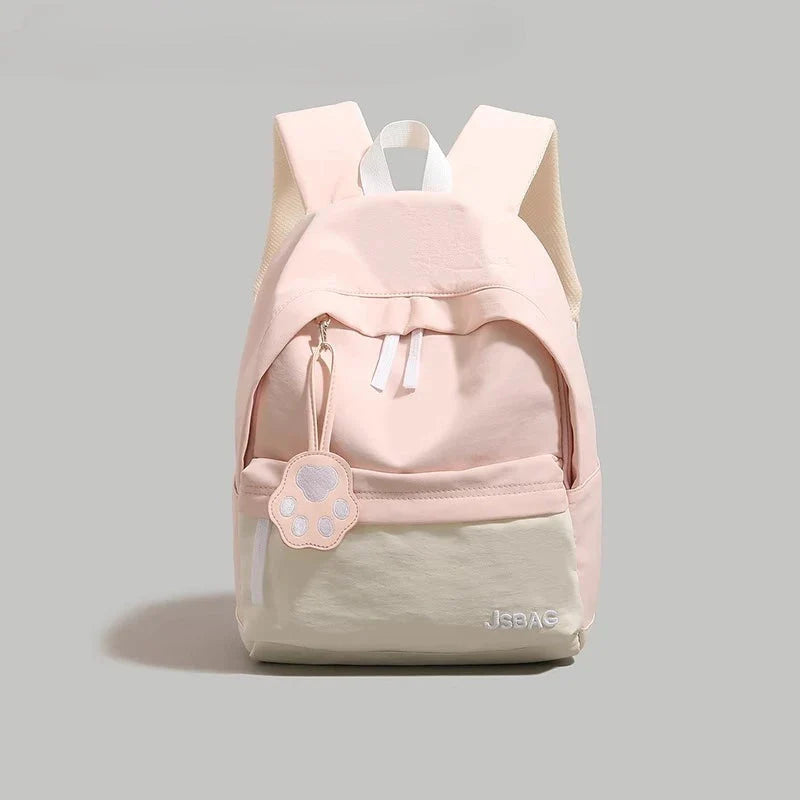 Contrast Color Patchwork Simple College Students Backpack Sweet Y2k Aesthetic Casual Schoolbags All Match Chic Schoolbags
