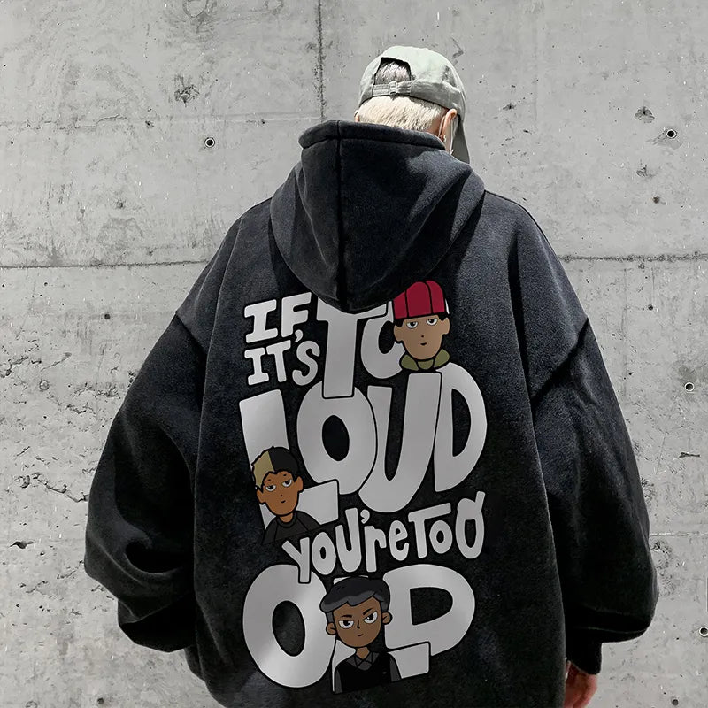 Y2k Oversized Pink Letter Anime Hoodie Print Sweater High Street Grunge Sweatshirts Harajuku Goth Streetwear Clothing